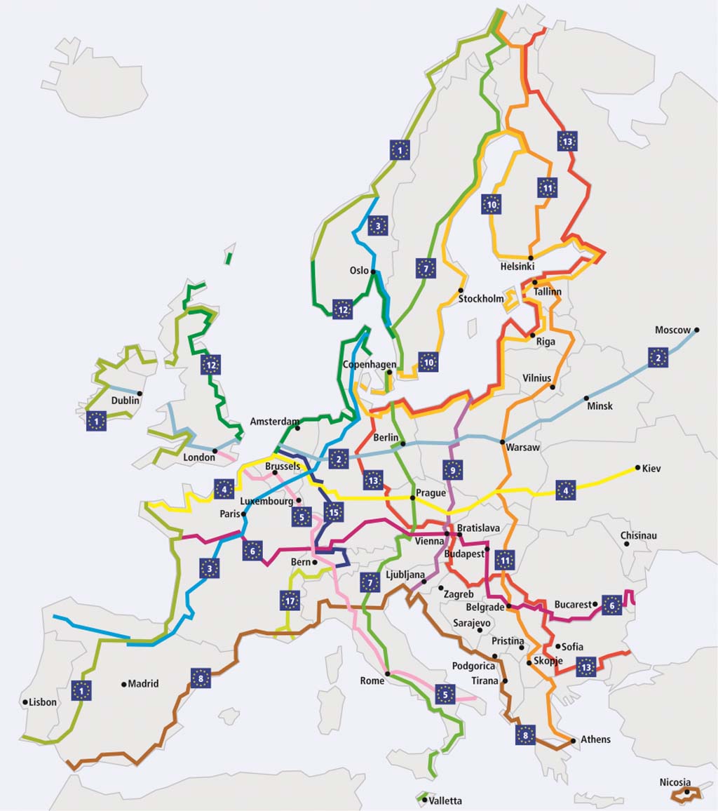 EuroVelo - Véloroutes Trans-Europe